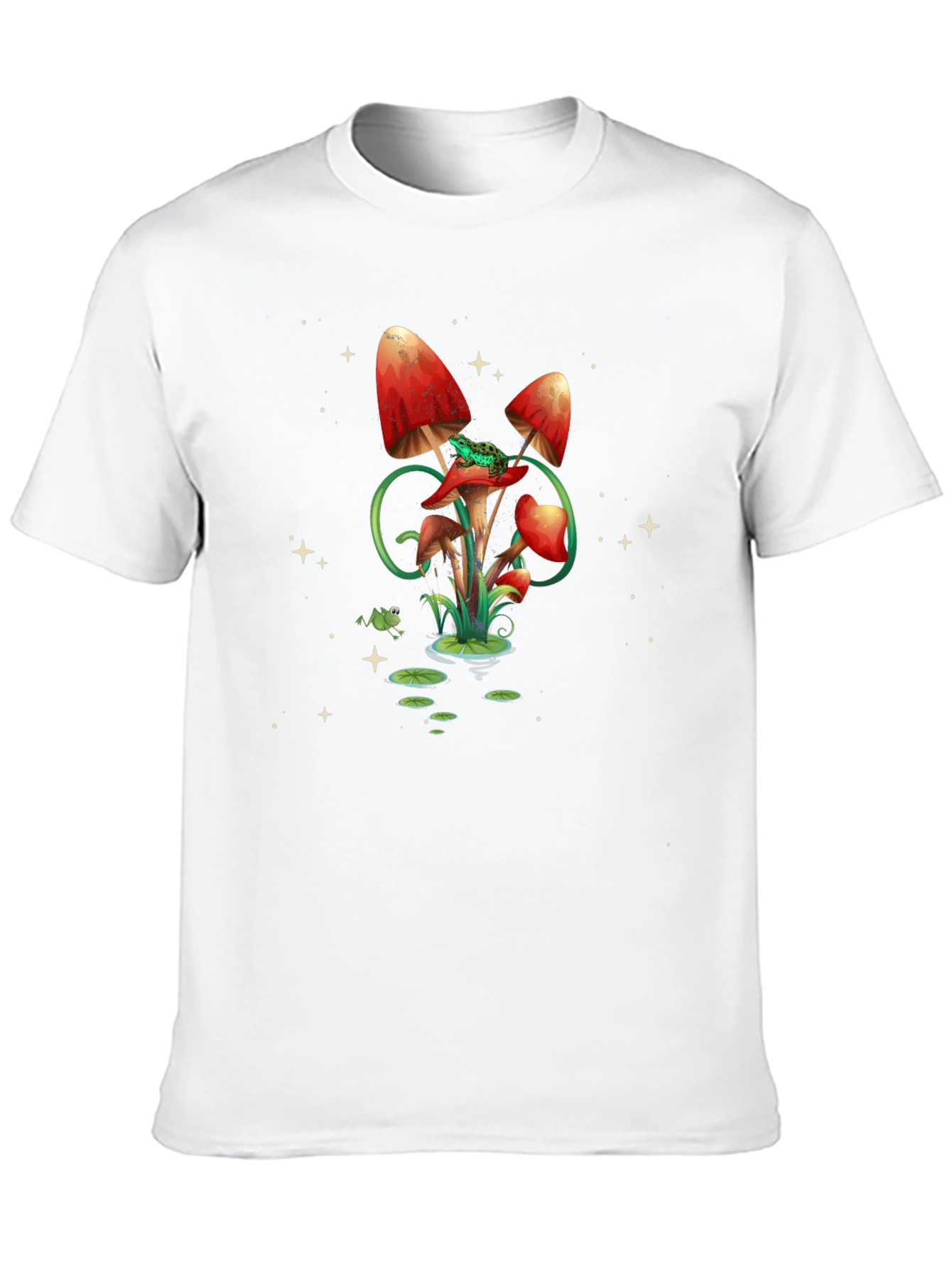 Black Mushroom Frog Graphic T-Shirt - Relaxed Fit view 10