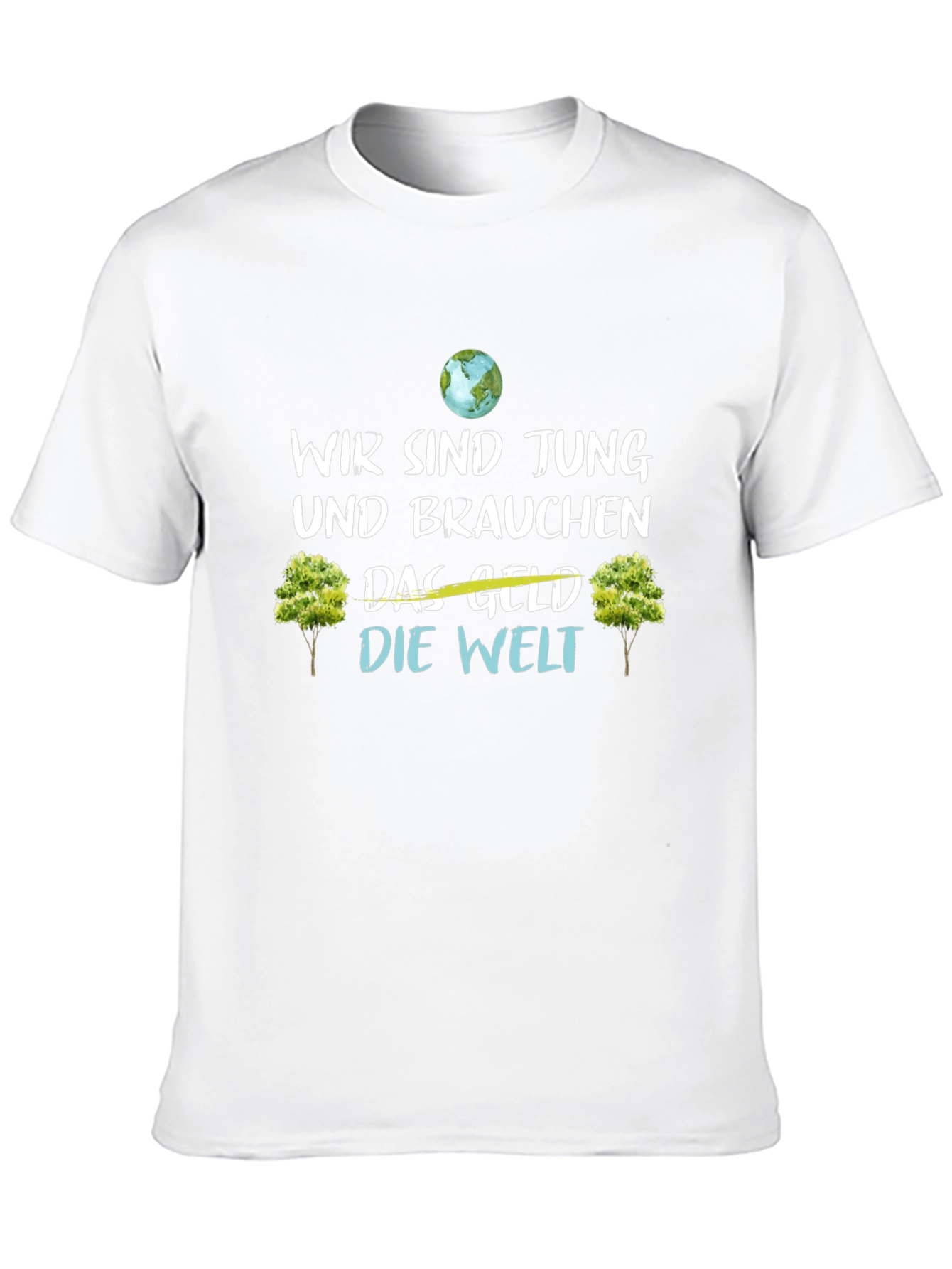 Black Eco-Conscious 'Wir Sind Jung' Graphic Tee view 10