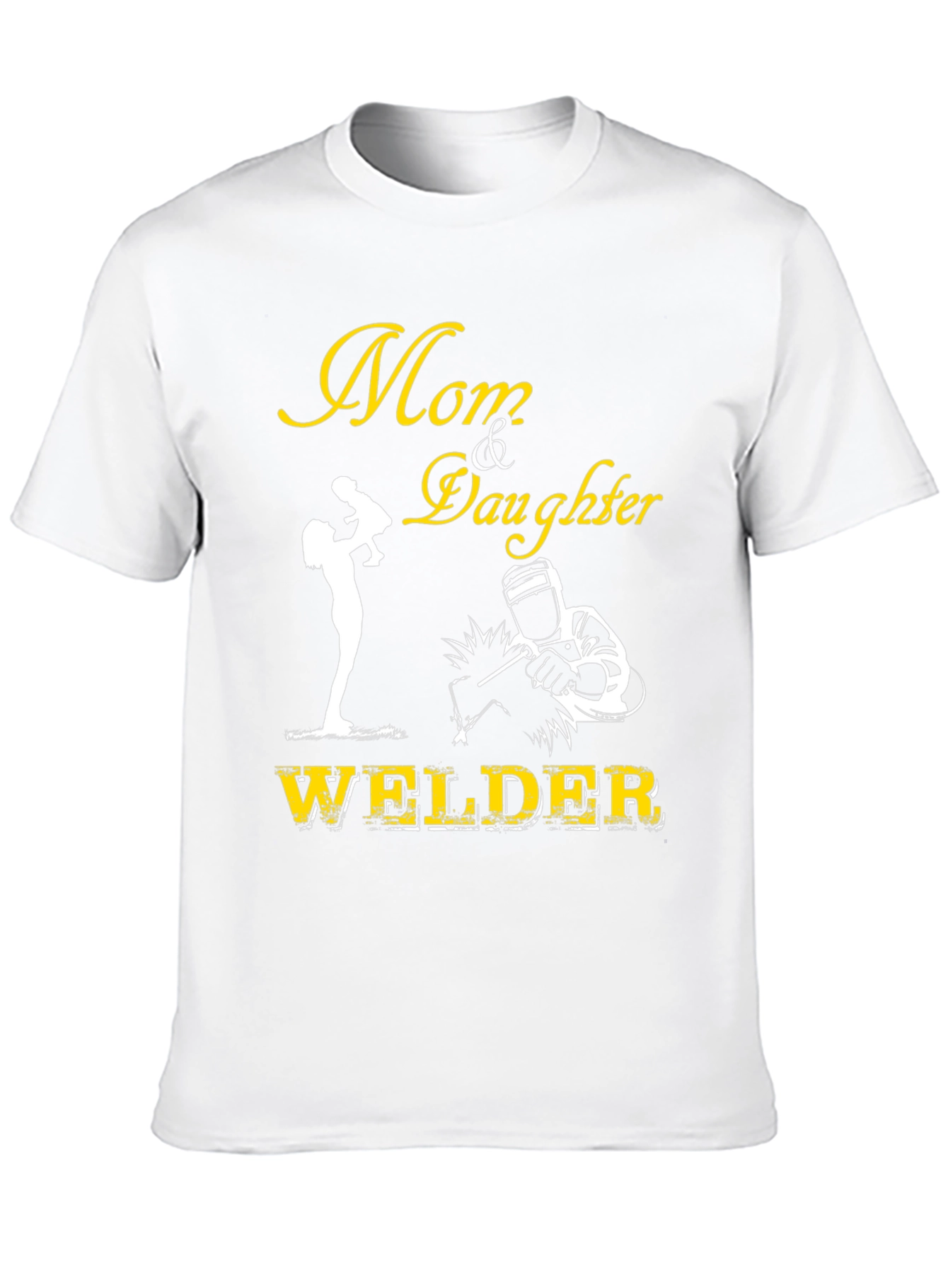 Black Mom & Daughter Welder Graphic Tee - Black view 10