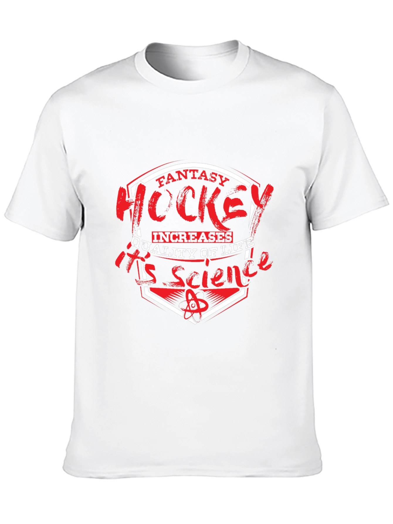 Black Fantasy Hockey is Science Black T-Shirt view 10