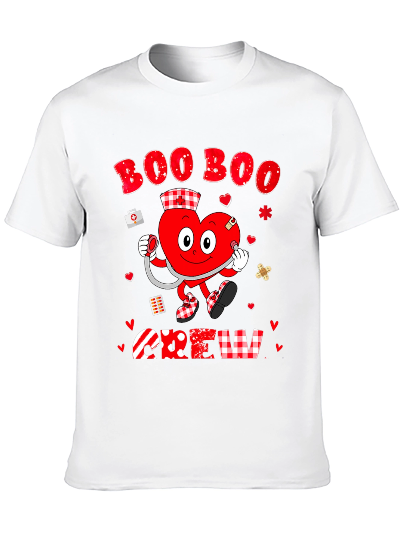 Black Boo Boo Crew Valentine's Day Graphic Tee view 10
