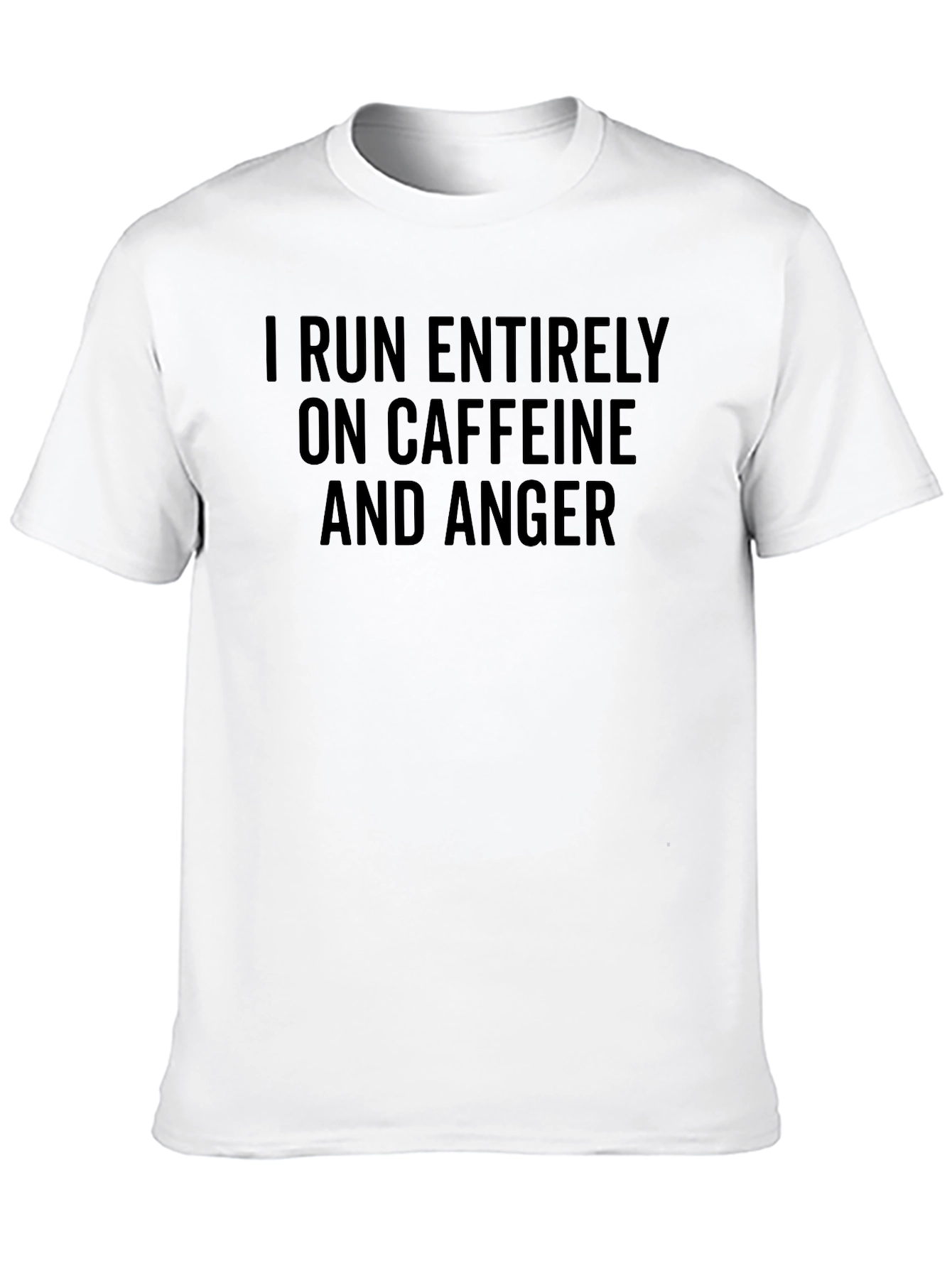 Black Caffeine & Anger T-Shirt - Funny Slogan Tee view 10