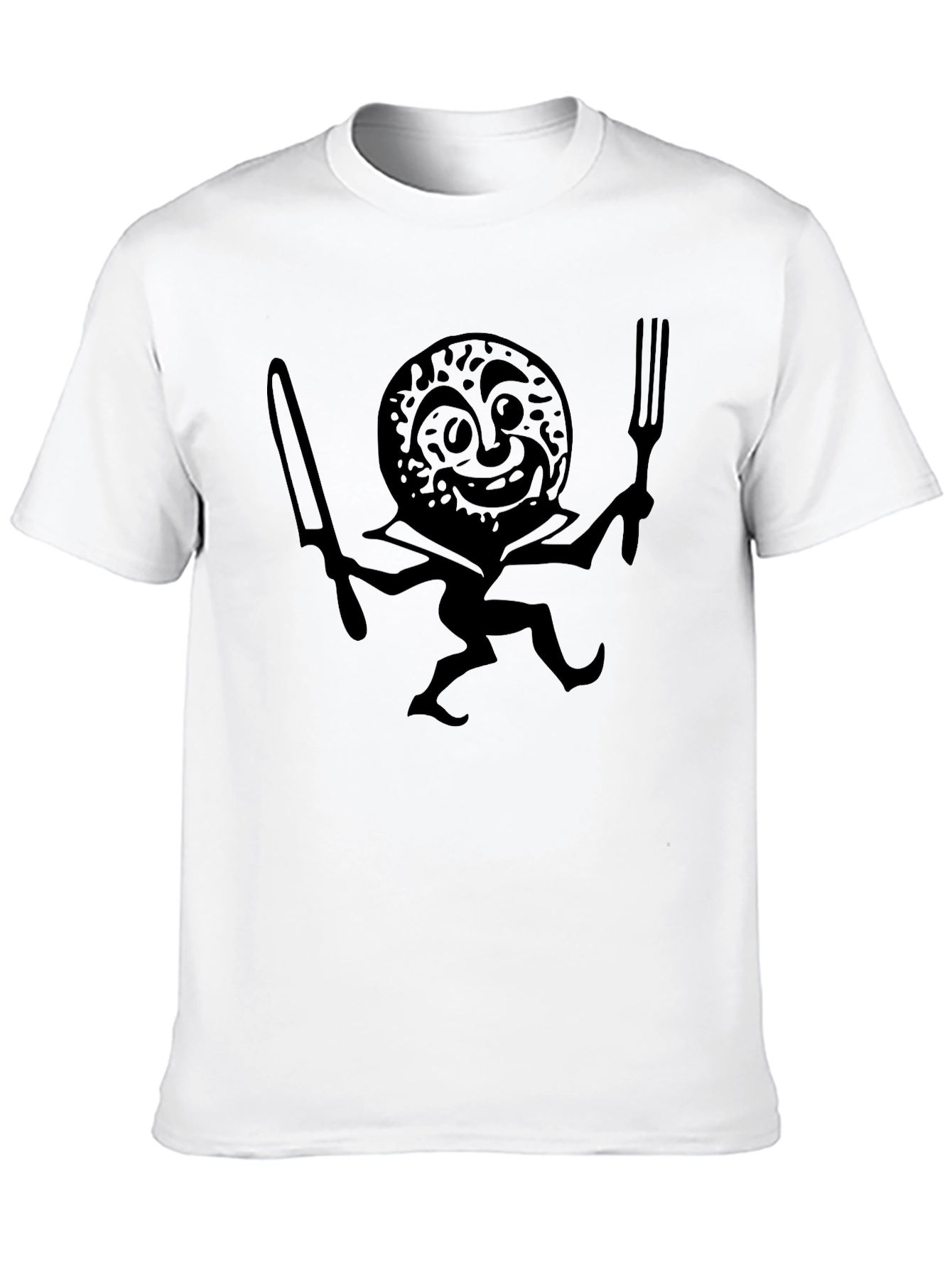 Black Whimsical Donut Chef Graphic T-Shirt view 10