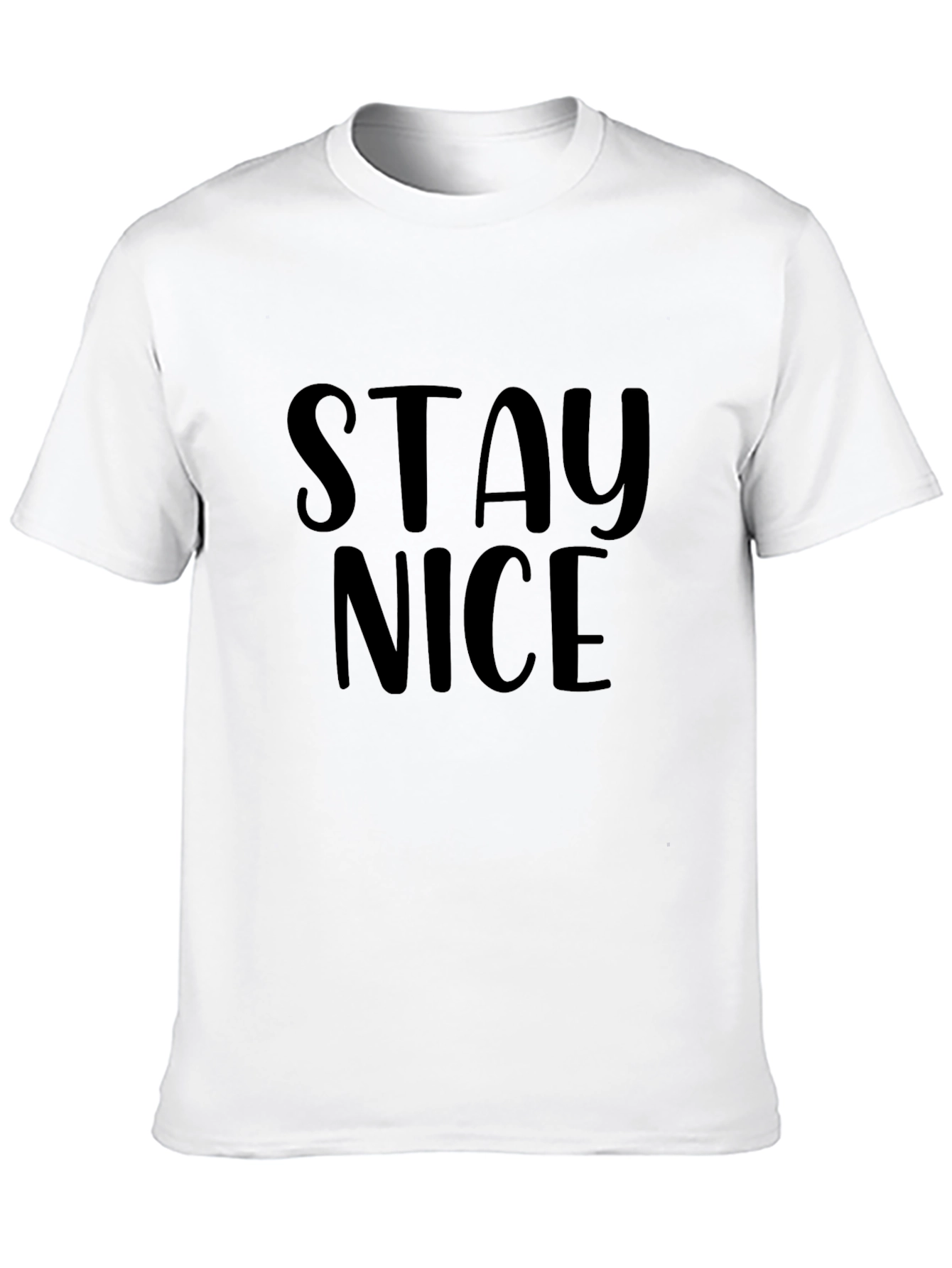 Black Stay Nice Black Graphic T-Shirt view 10