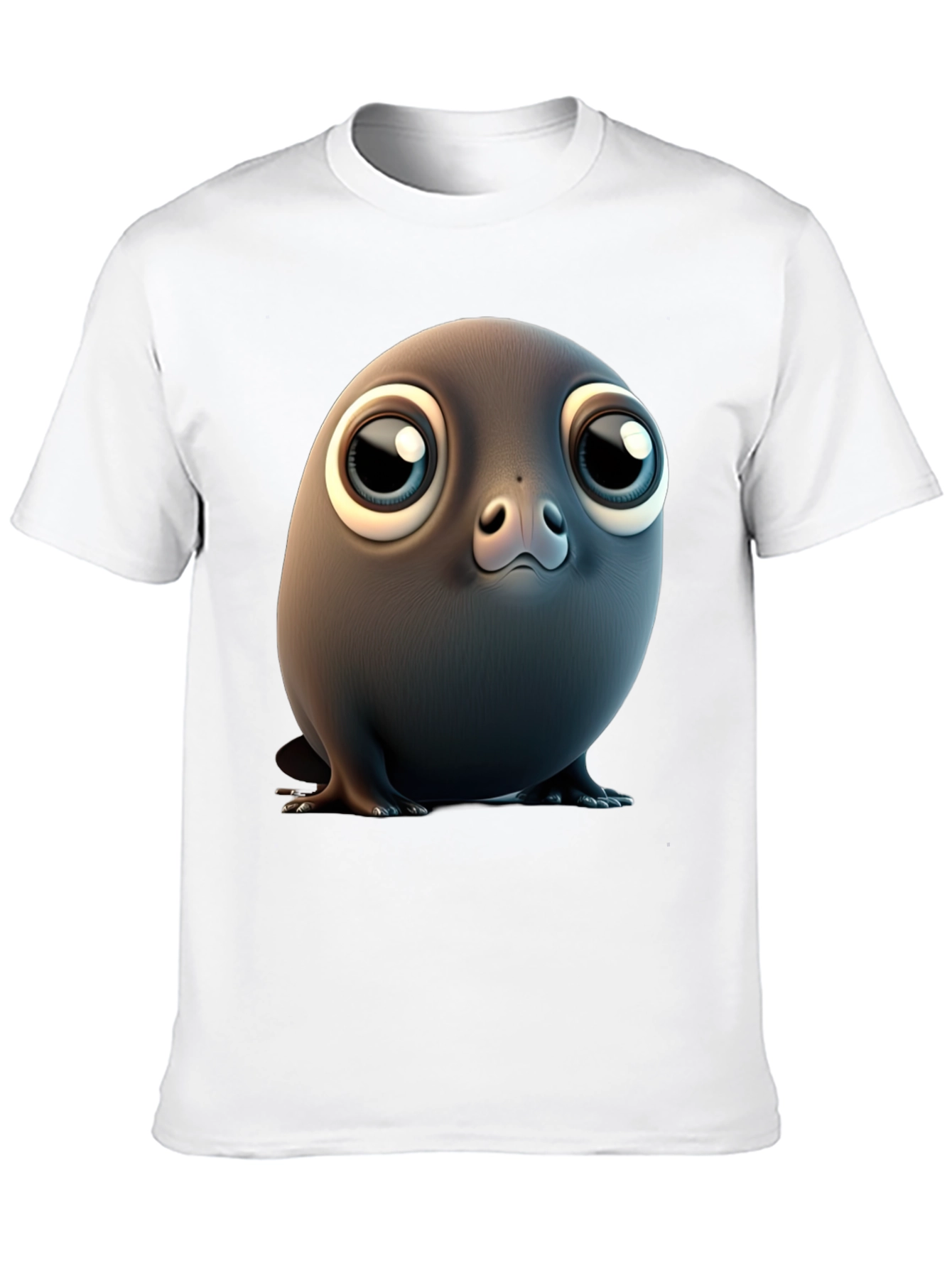 Black Seal Pup Graphic Tee - Black Cotton Blend view 10