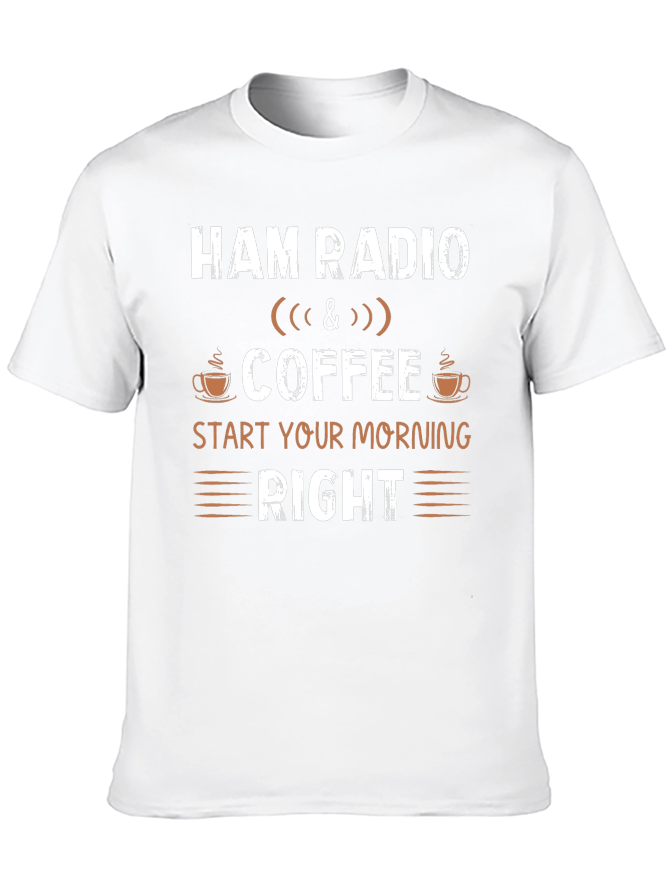 Black Ham Radio & Coffee T-Shirt - Start Your Morning Right view 10