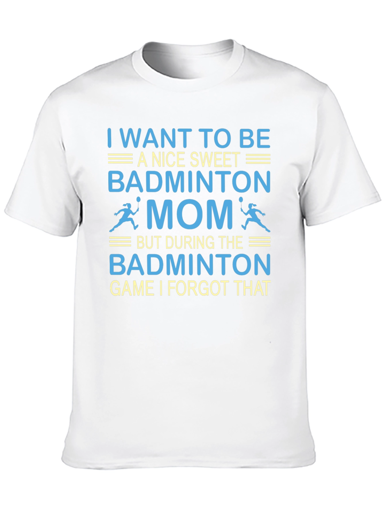 Black Badminton Mom T-Shirt - Funny Game Day Tee view 10