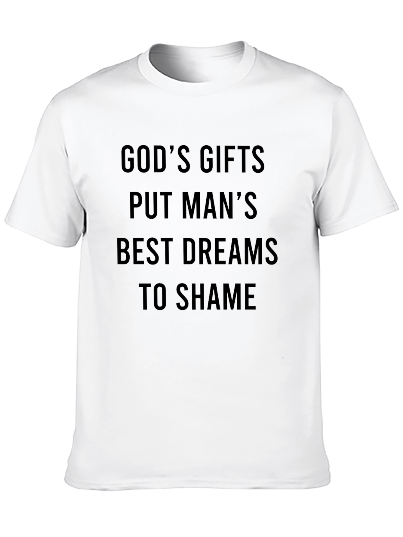 Black God's Gifts T-Shirt - Men's Black Crew Neck view 10