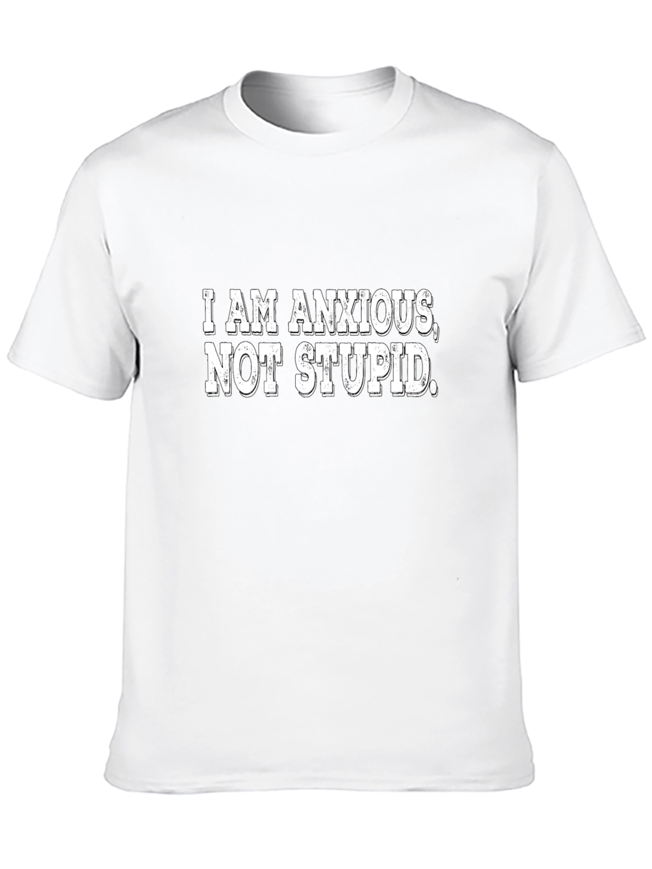 Black Anxious Not Stupid Graphic Tee view 10
