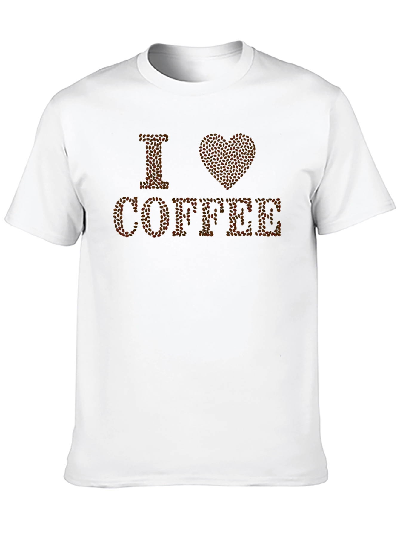 Black I Love Coffee Bean Graphic Black T-Shirt view 10