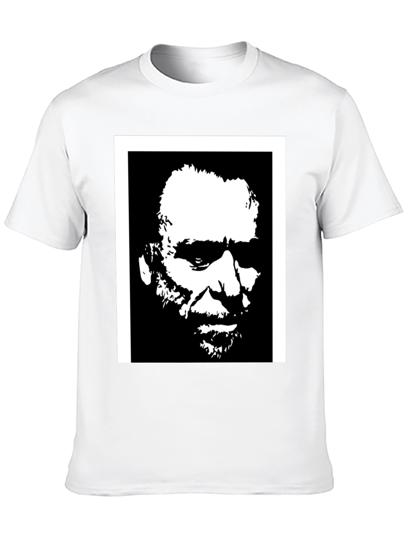 Black Black T-Shirt with Portrait Graphic view 10