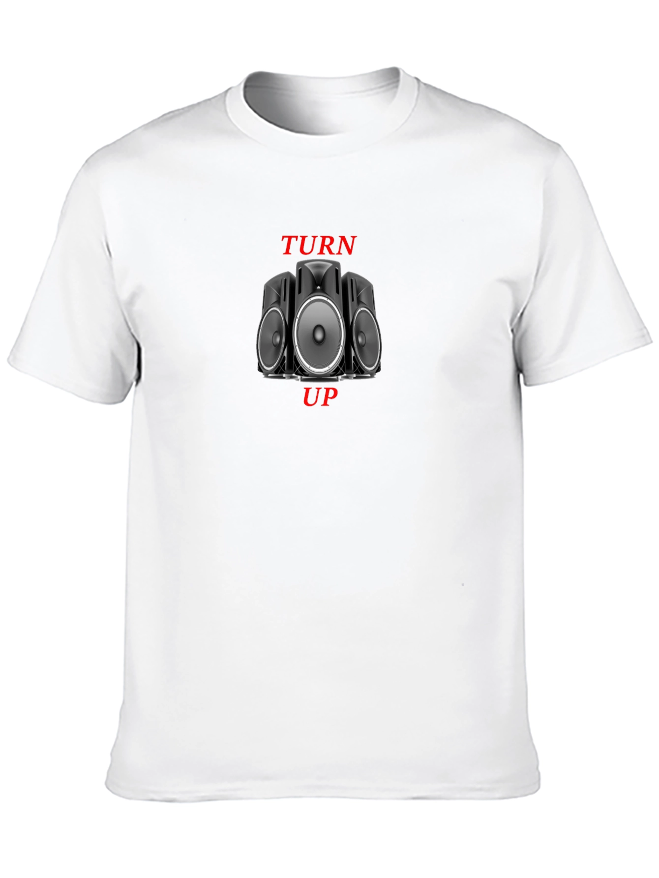 Black Turn Up Speaker Graphic Black T-Shirt view 10