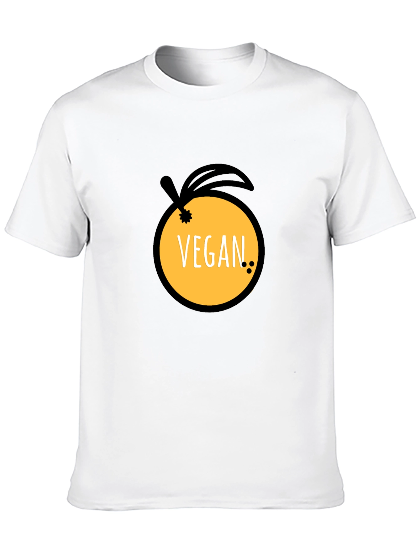 Black Vegan Orange Graphic Tee view 10
