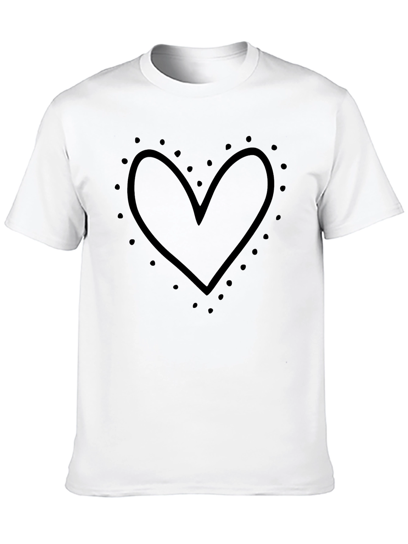 Black Black Heart Tee - Stylish Casual Wear view 10