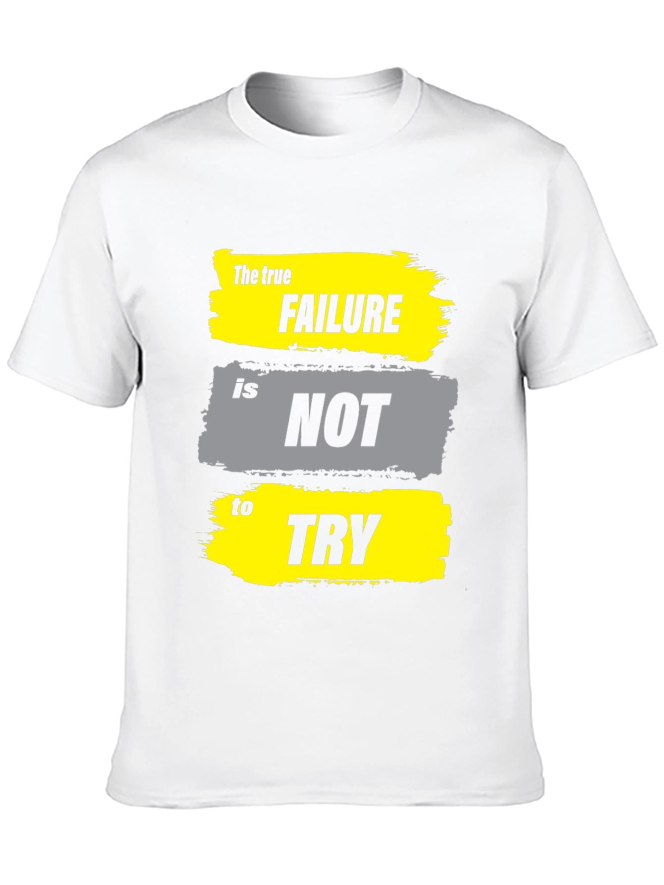 Black Motivational T-Shirt - Failure is Not to Try - Black view 10