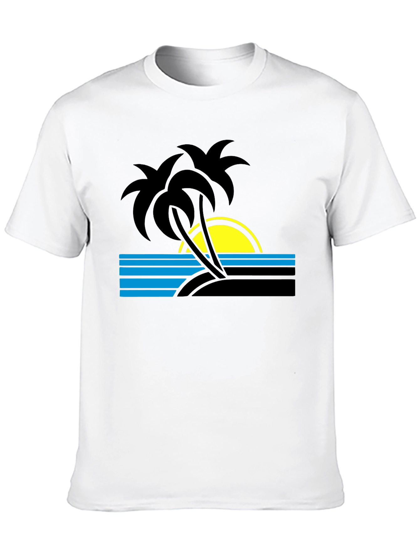 Black Retro Beach T-Shirt view 10