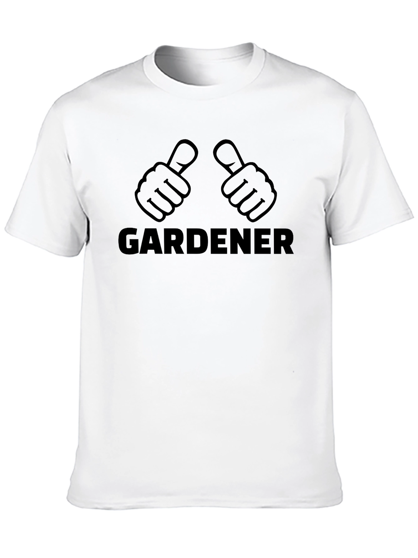 Black Gardener T-Shirt - Funny Thumbs Up Design view 10