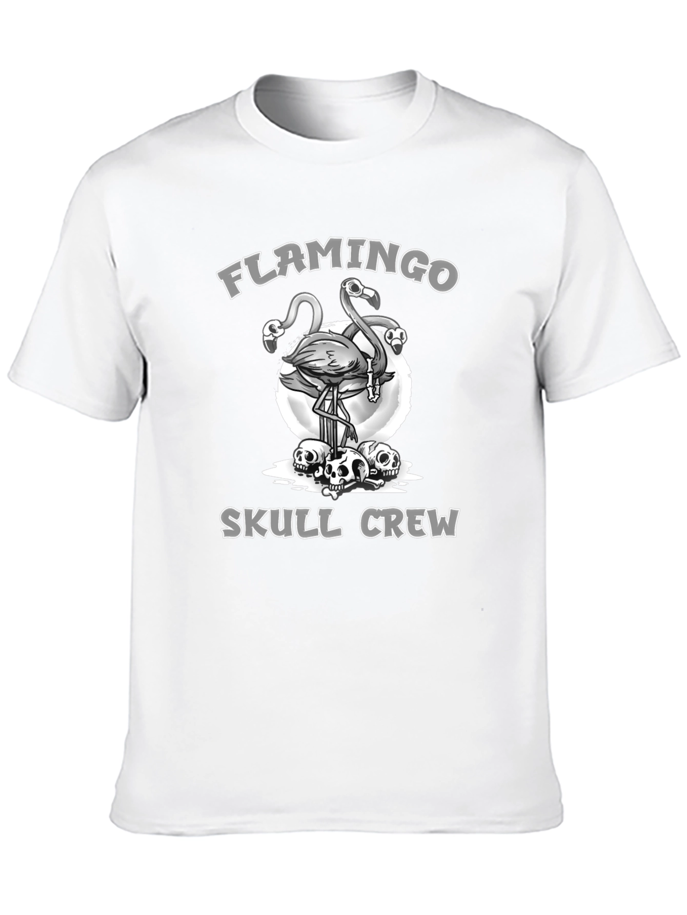 Black Flamingo Skull Crew Graphic Tee view 10