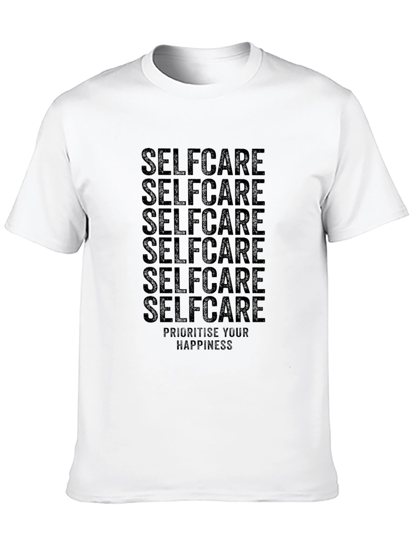 Black Selfcare Graphic Print Crew Neck T-Shirt view 10