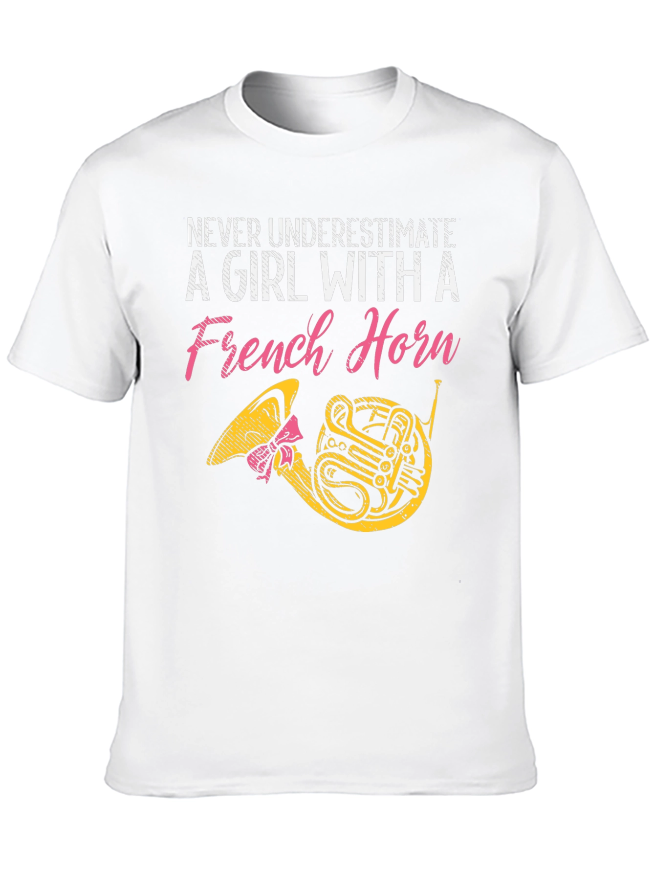 Black Never Underestimate a Girl with a French Horn T-Shirt view 10