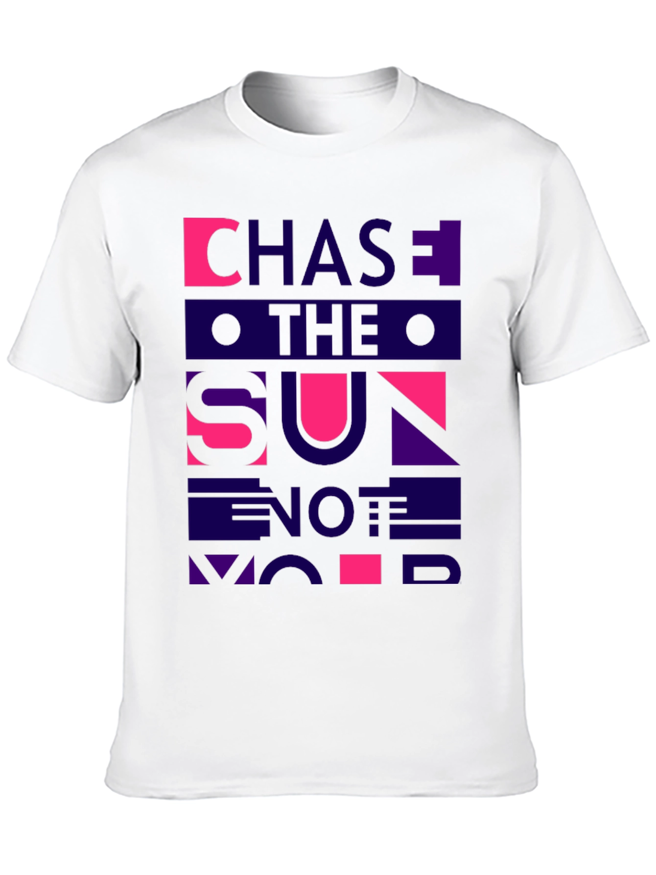 Black Chase The Sun Graphic Tee - Black Cotton Casual T-Shirt view 10