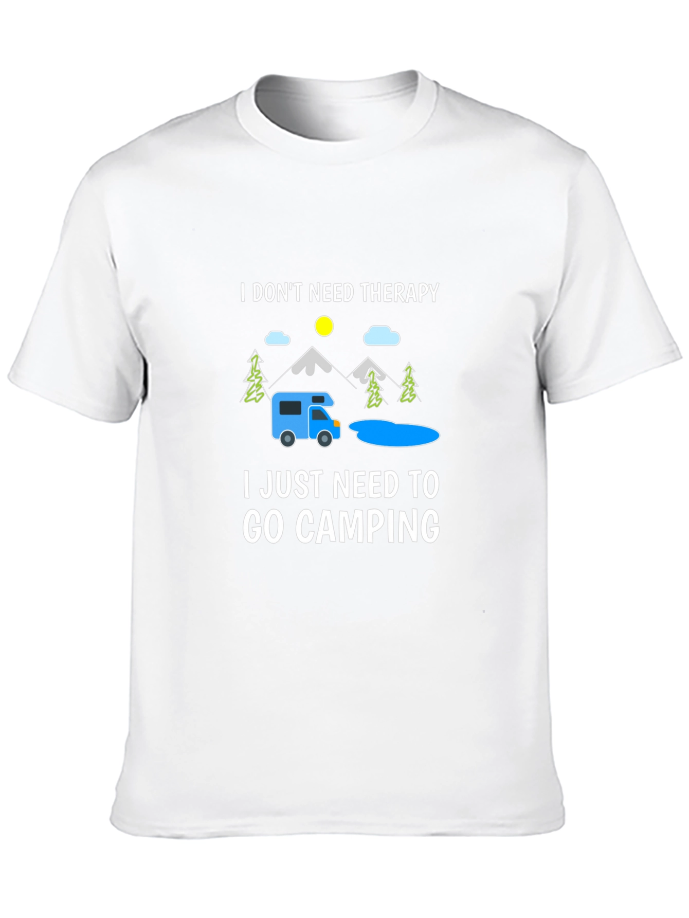 Black Camping Therapy T-Shirt: Outdoor Adventure Tee view 10