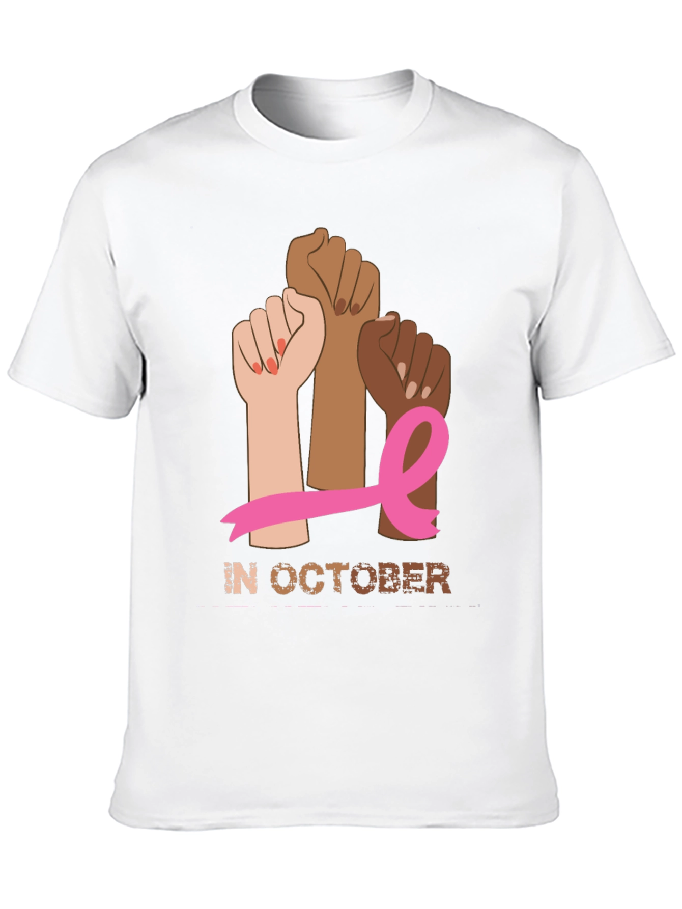 Black Breast Cancer Awareness Month T-Shirt view 10