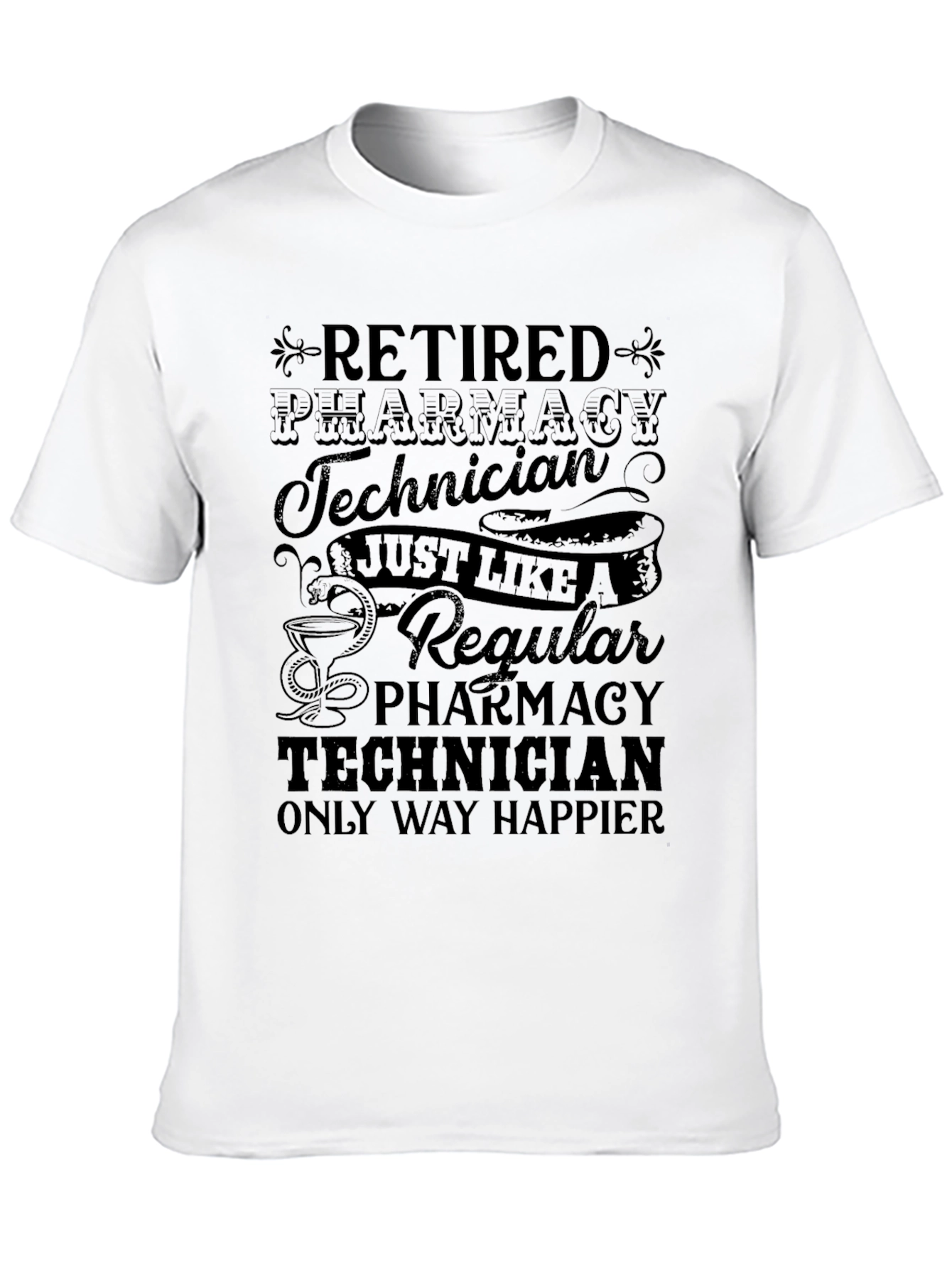 Black Retired Pharmacy Technician T-Shirt view 10