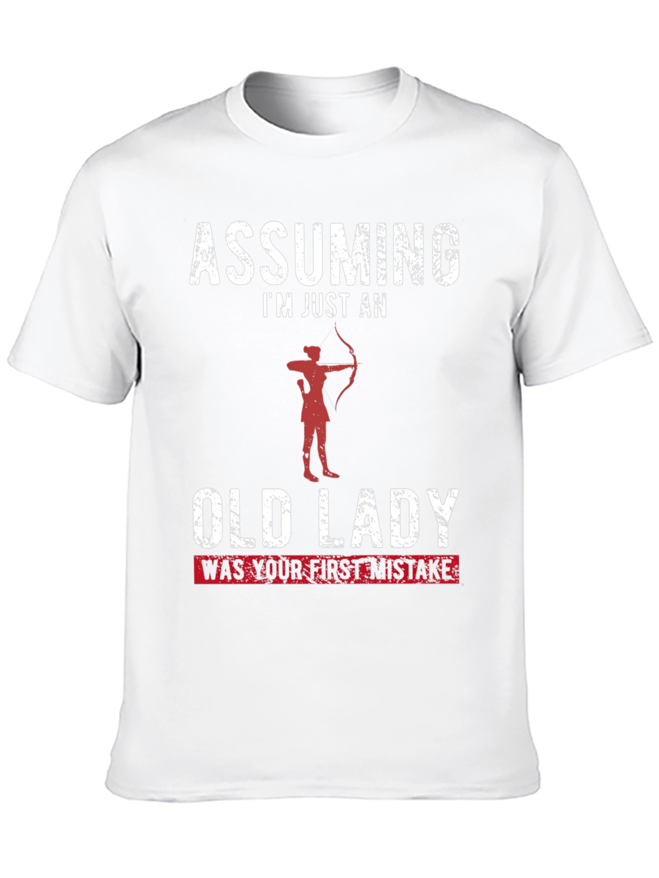 Black Assuming I'm Just an Old Lady Funny T-Shirt view 10