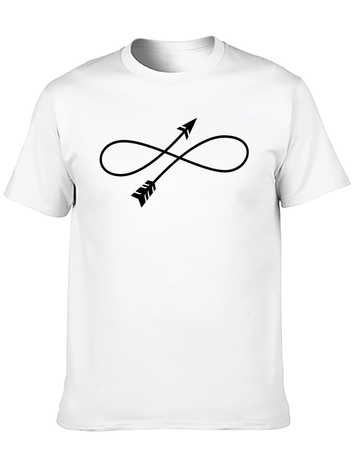 Black Infinity Arrow Graphic Tee - Unisex Casual Shirt view 10