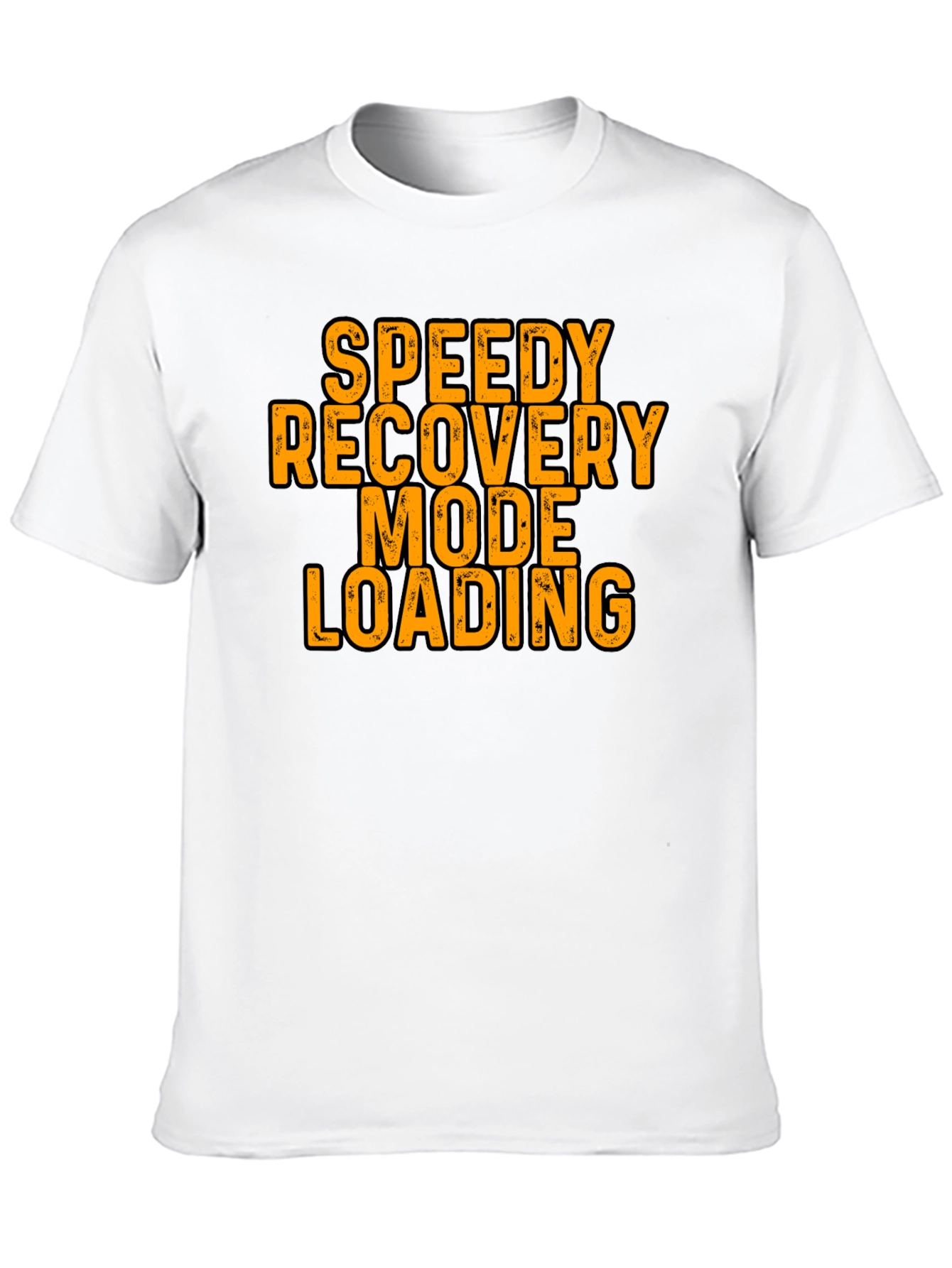 Black Speedy Recovery Mode Loading Graphic Tee view 10