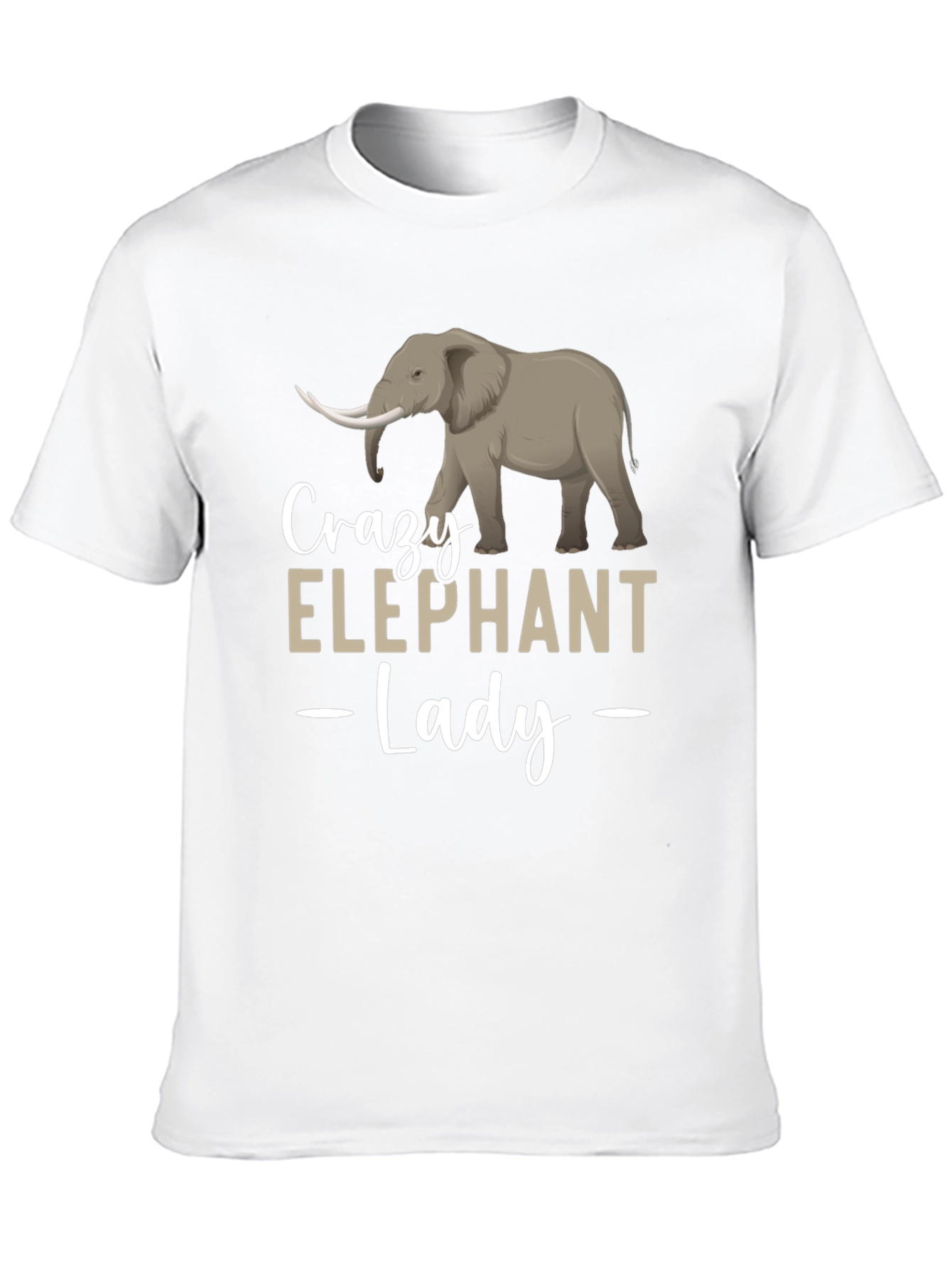 Black Crazy Elephant Lady Graphic Tee view 10