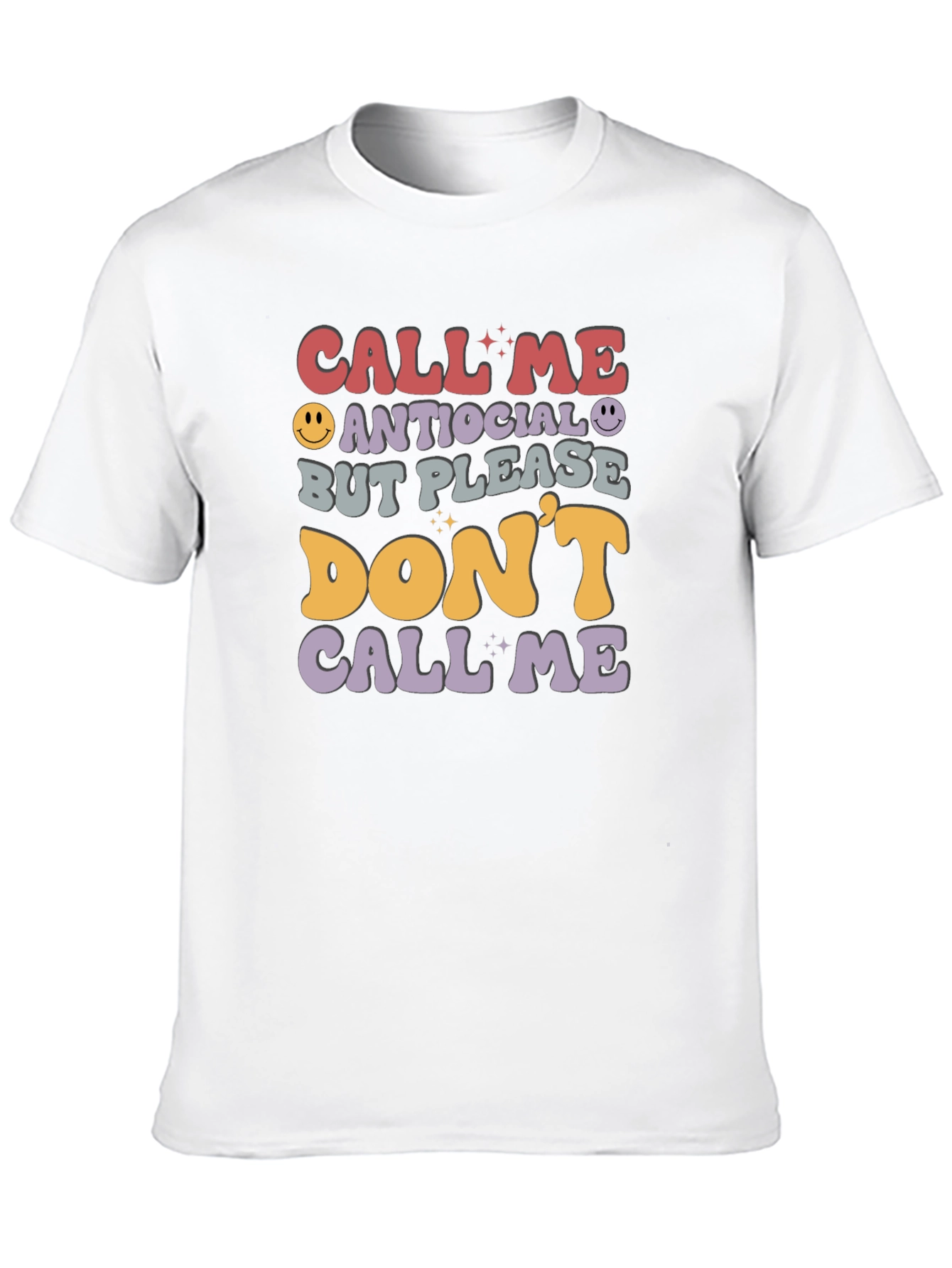 Black Antisocial Funny Graphic T-Shirt view 10