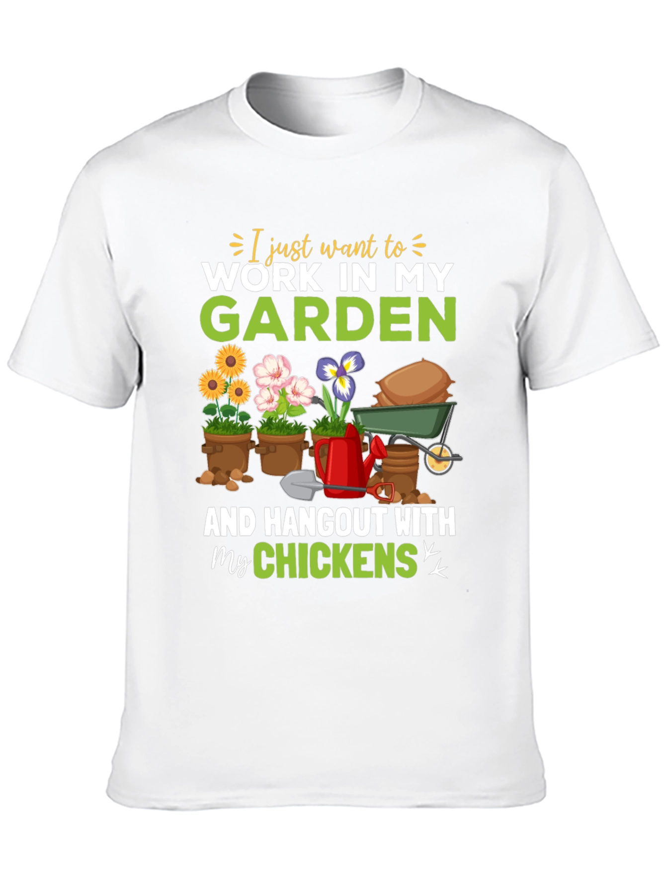 Black Gardening & Chicken Lover T-Shirt view 10