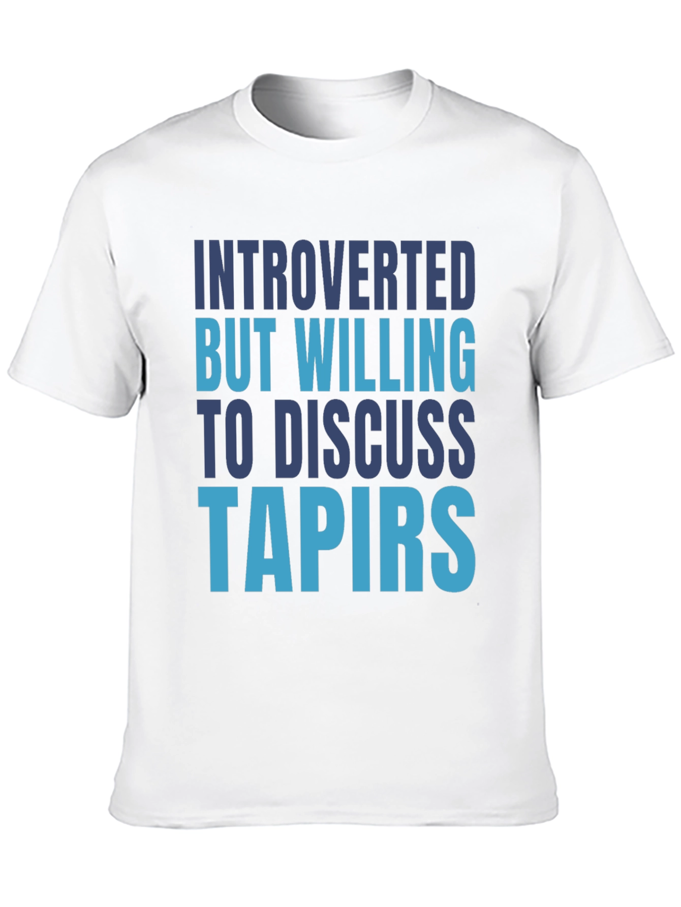 Black Introverted Tapir Lover T-Shirt view 10