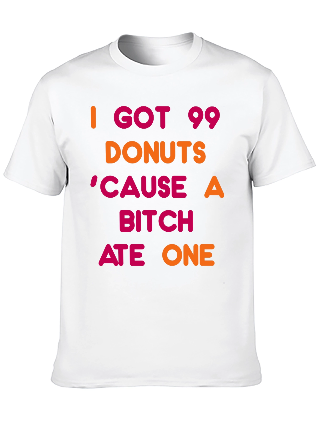 Black 99 Donuts Graphic Tee - Funny Novelty T-Shirt view 10