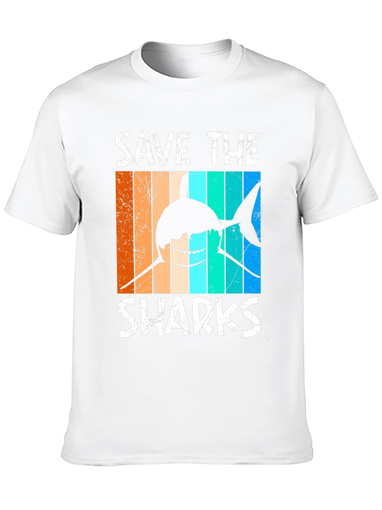 Black Save the Sharks Graphic T-Shirt view 10
