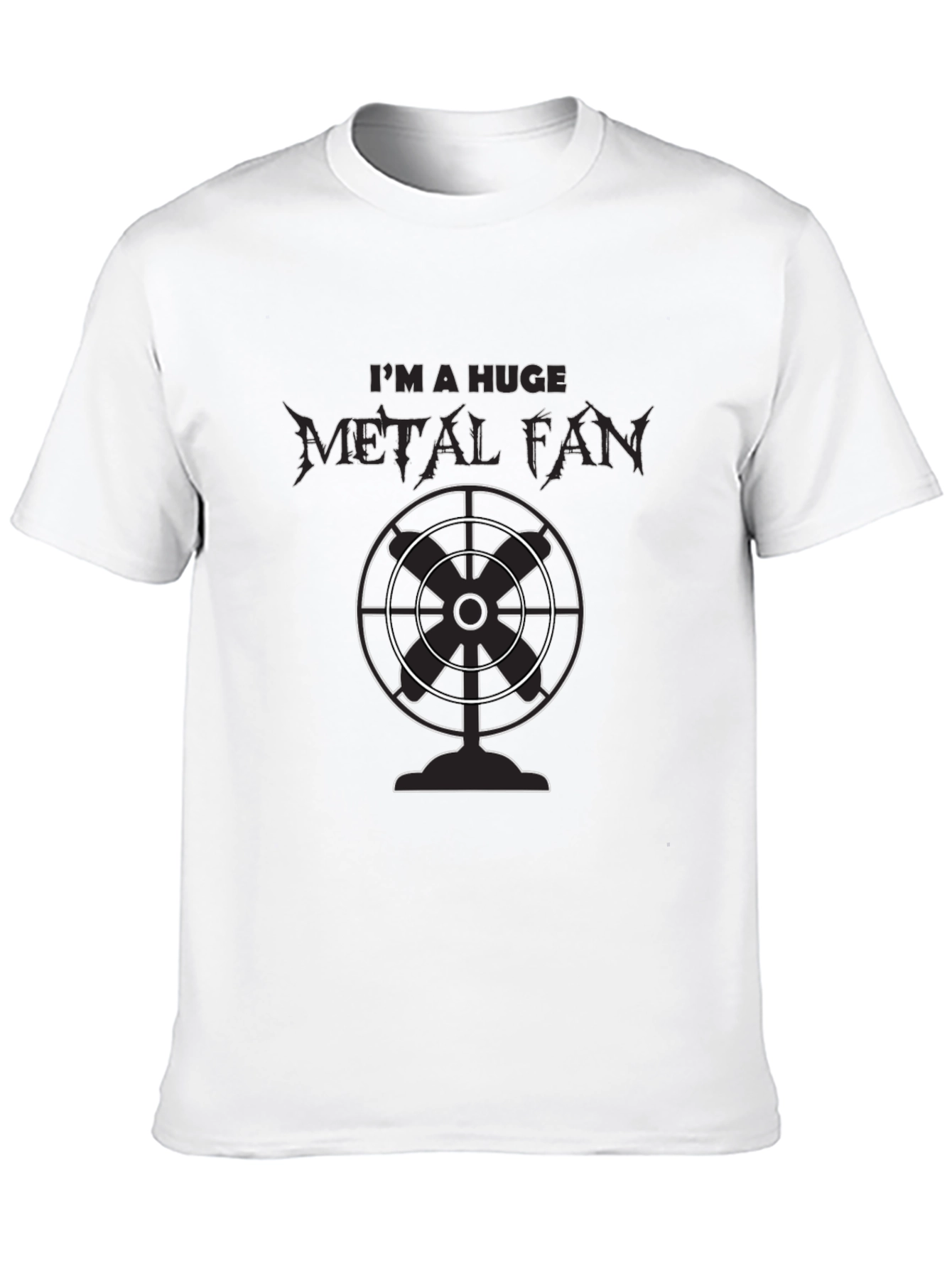 Black Metal Fan Graphic T-Shirt - Black Crew Neck view 10