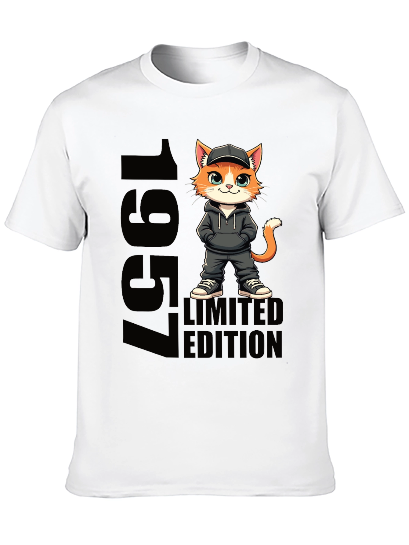 Black 1957 Limited Edition Cat T-Shirt view 10