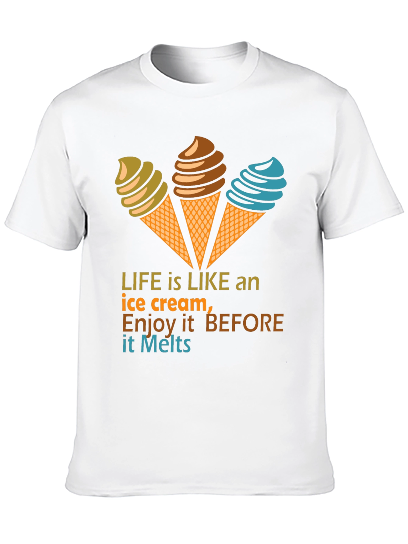 Black Life Is Like an Ice Cream Graphic T-Shirt view 10