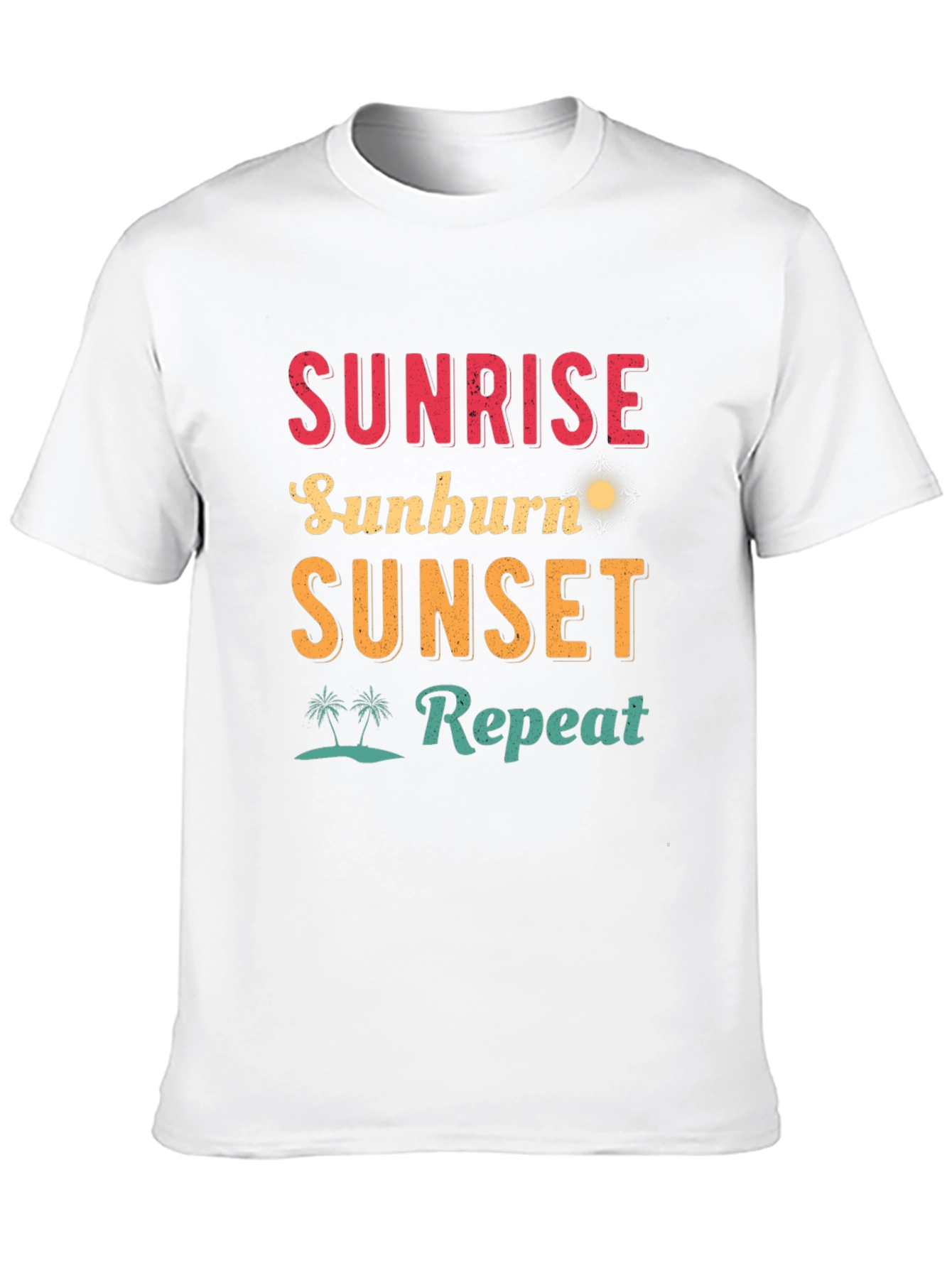Black Sunrise Sunburn Sunset Repeat Graphic Tee view 10