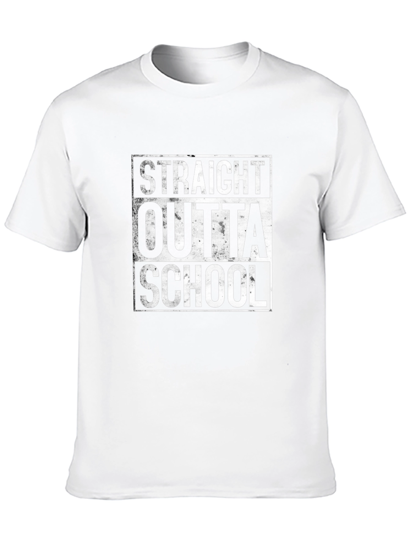 Black Straight Outta School T-Shirt - Graduation Gift view 10