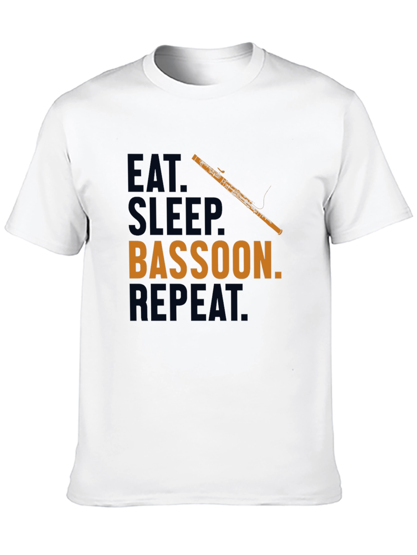 Black Eat Sleep Bassoon Repeat T-Shirt Funny Musician Tee view 10