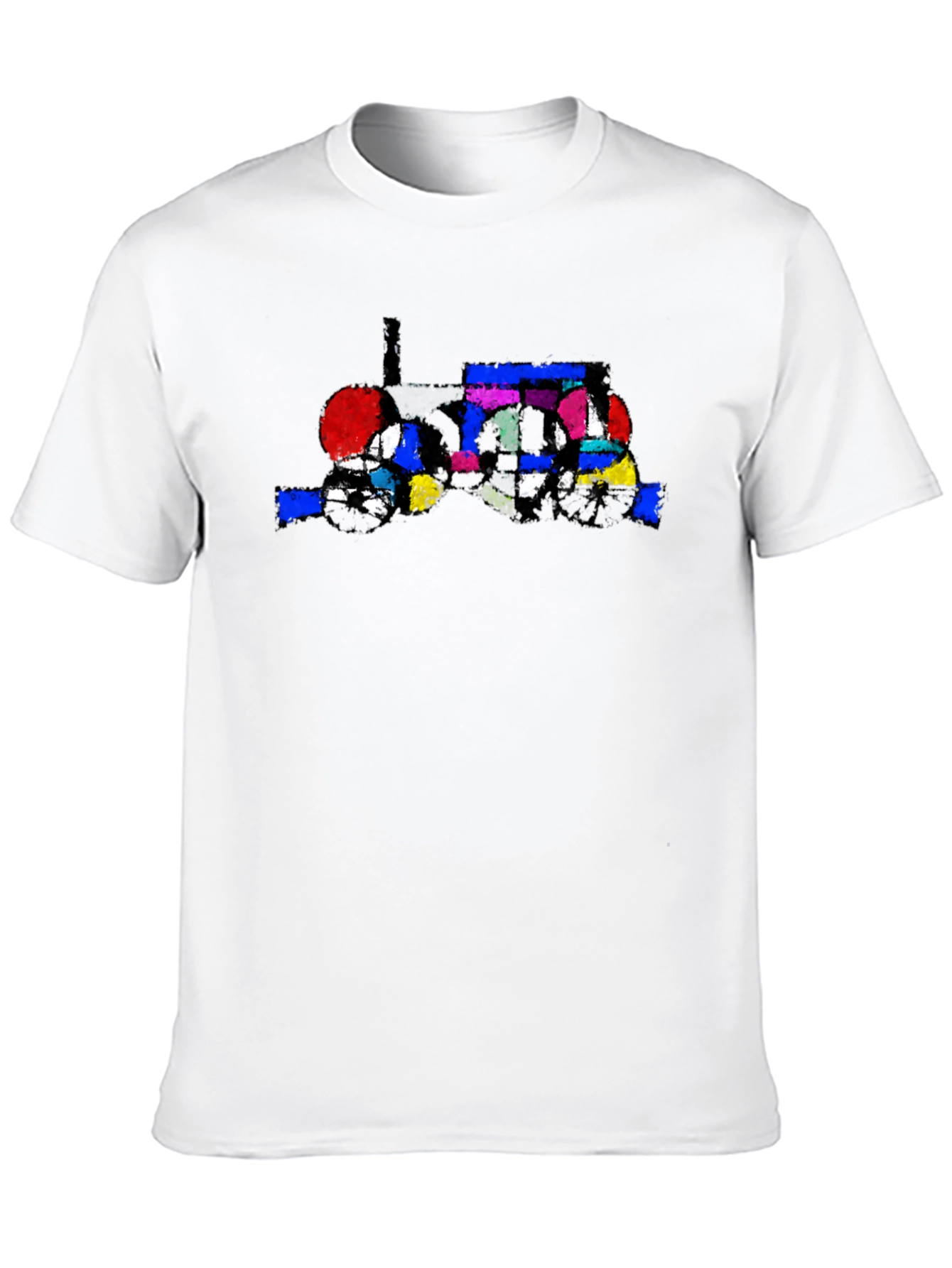 Black Abstract Tractor Graphic Tee - Stylish Black T-Shirt view 10