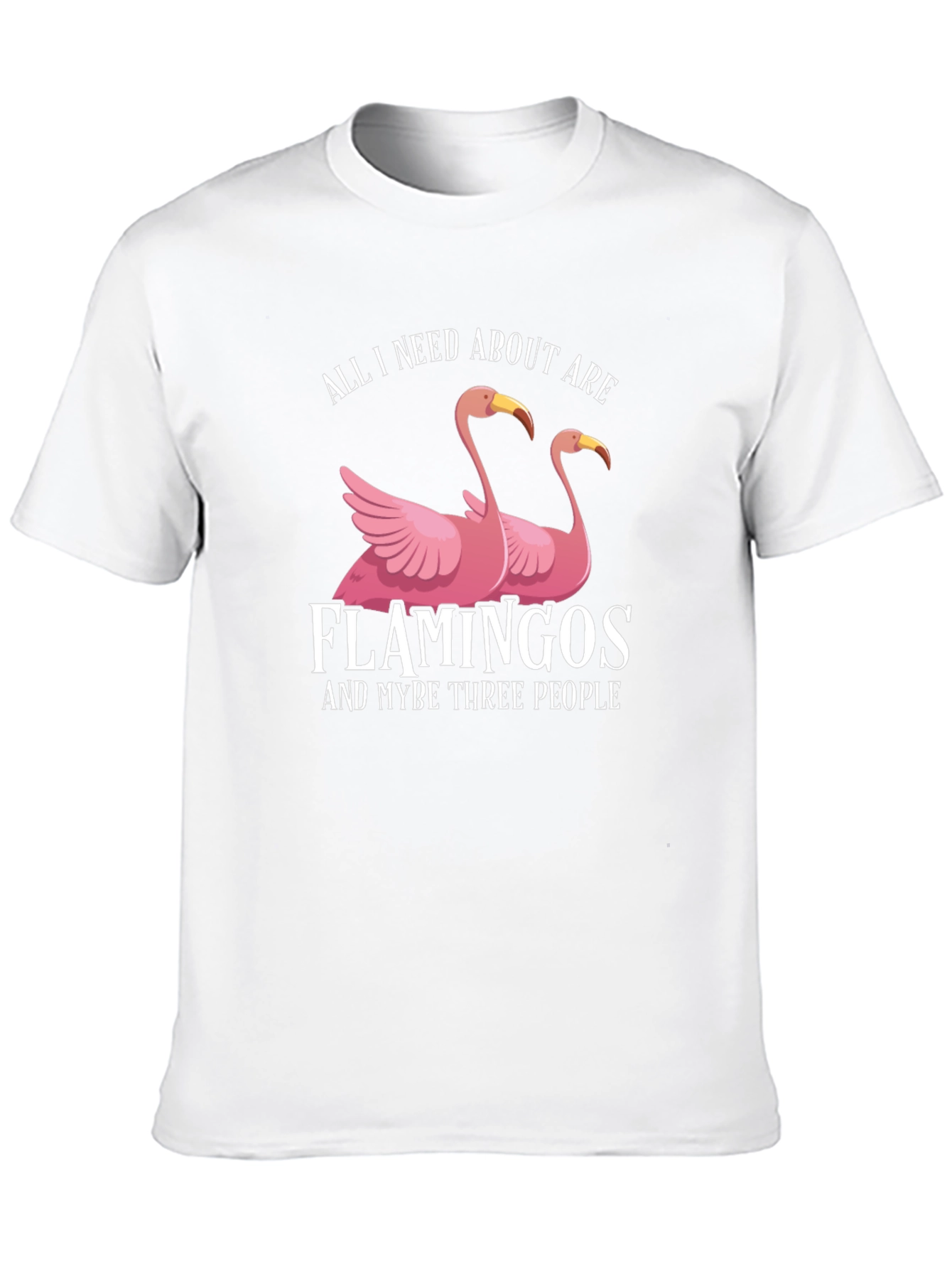 Black Funny Flamingo T-Shirt: All I Need Is Flamingos view 10