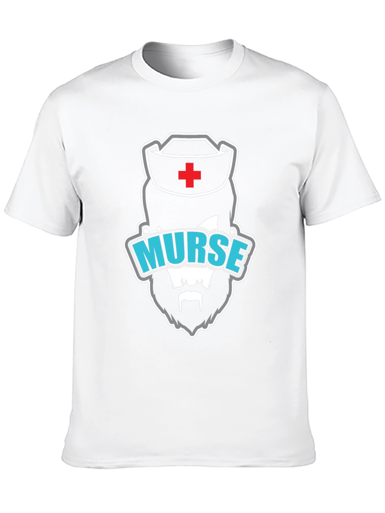 Black Murse T-Shirt - Bearded Nurse Graphic Tee view 10