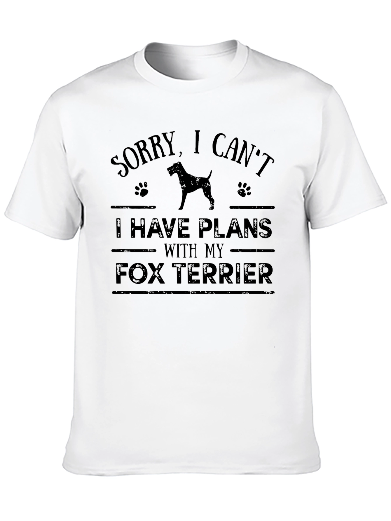 Black Sorry, I Can't Fox Terrier T-Shirt view 10