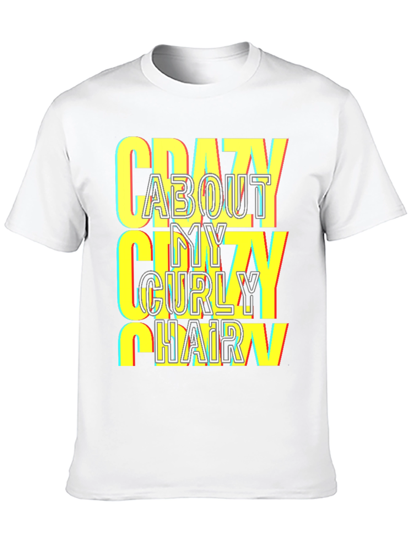 Black Crazy About My Curly Hair T-Shirt view 10