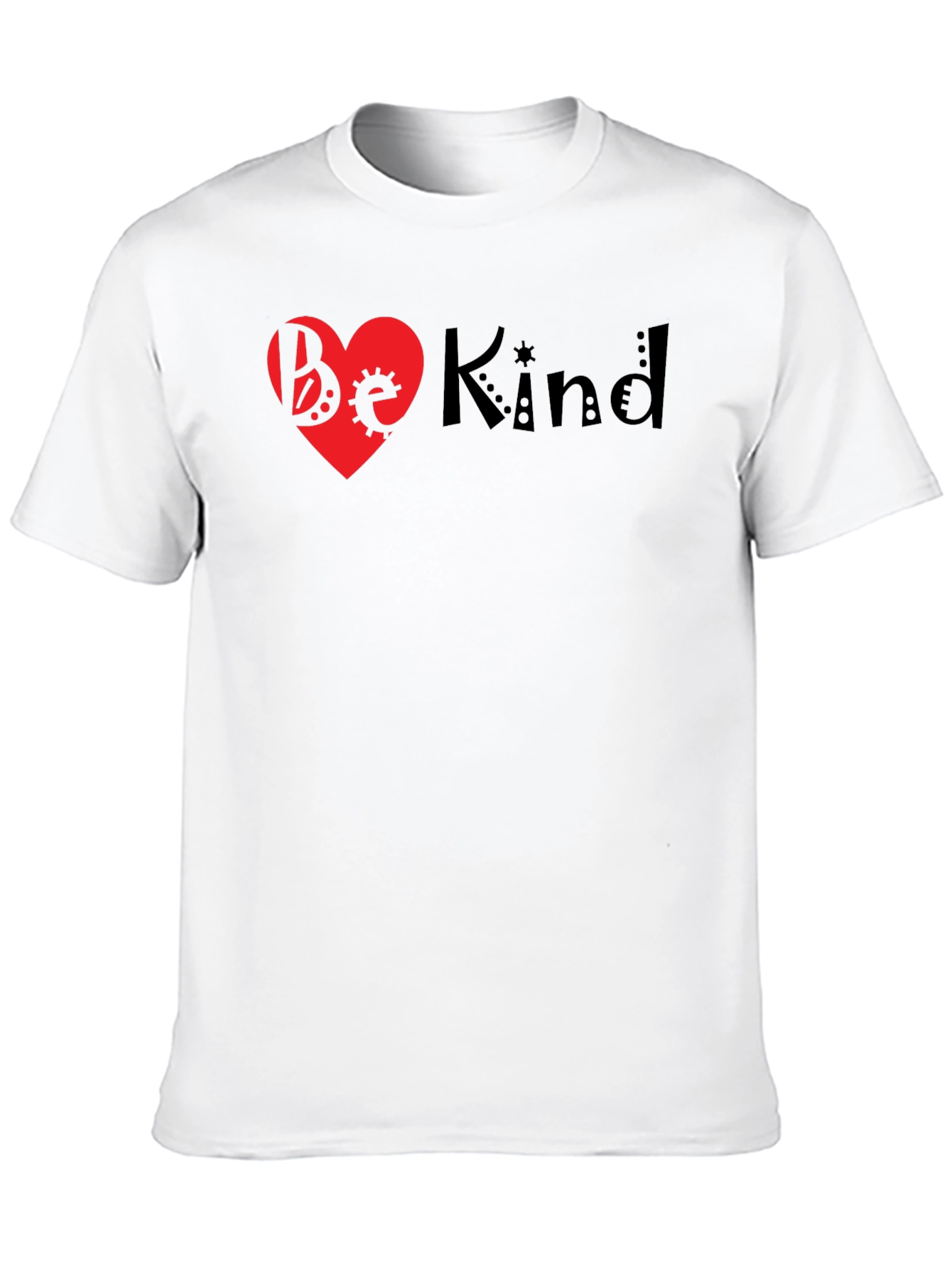 Black Be Kind Heart Graphic Tee - Black view 10