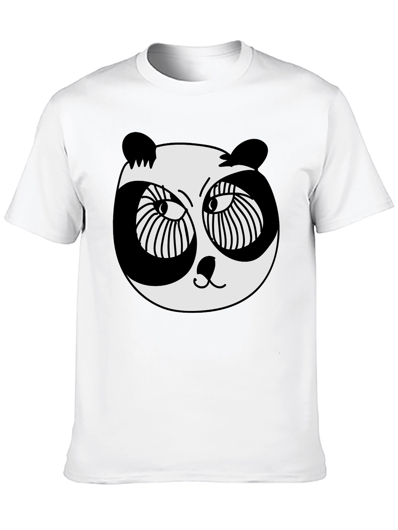 Black Panda Graphic T-Shirt - Black Crew Neck Tee view 10